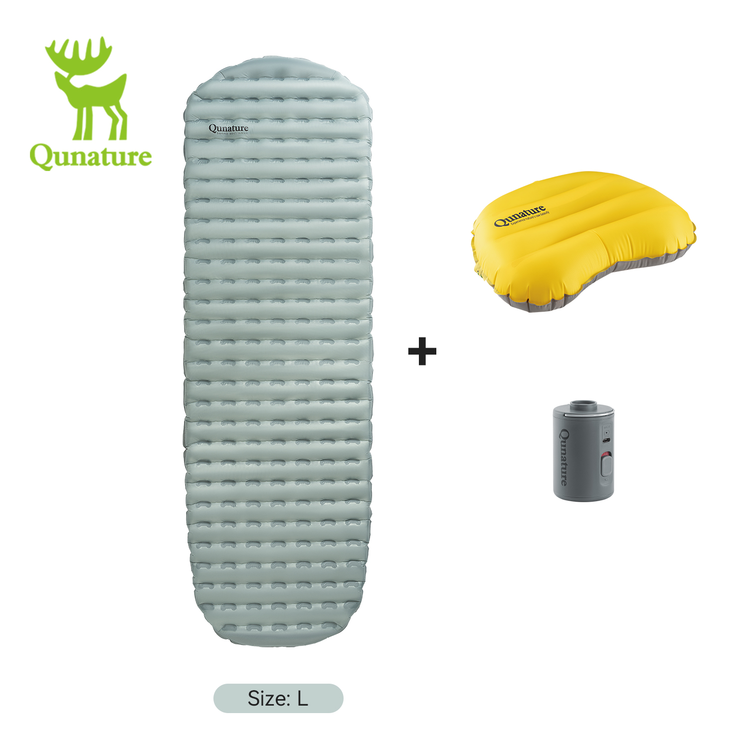Outdoor Inflatable Camping Tent With Air Pump - Qunature 3Pcs/set Outdoor Camping Inflatable Mattress