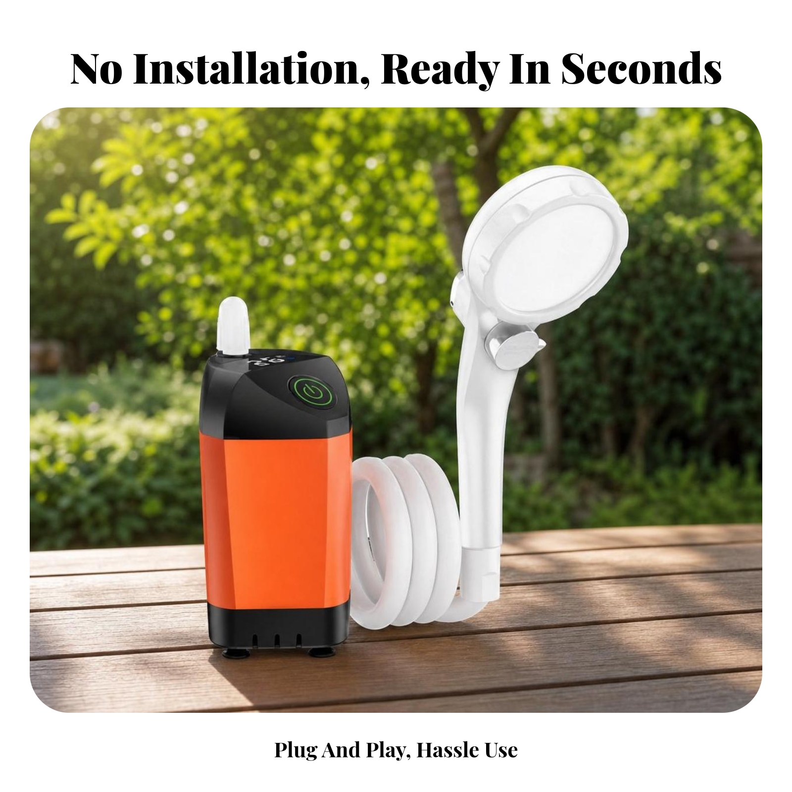 Outdoor Camping Set - Portable Shower USB Charging Handheld Shower