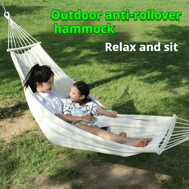 Camping Outdoor Or Indoor - Hammock outdoor swing, anti - rollover