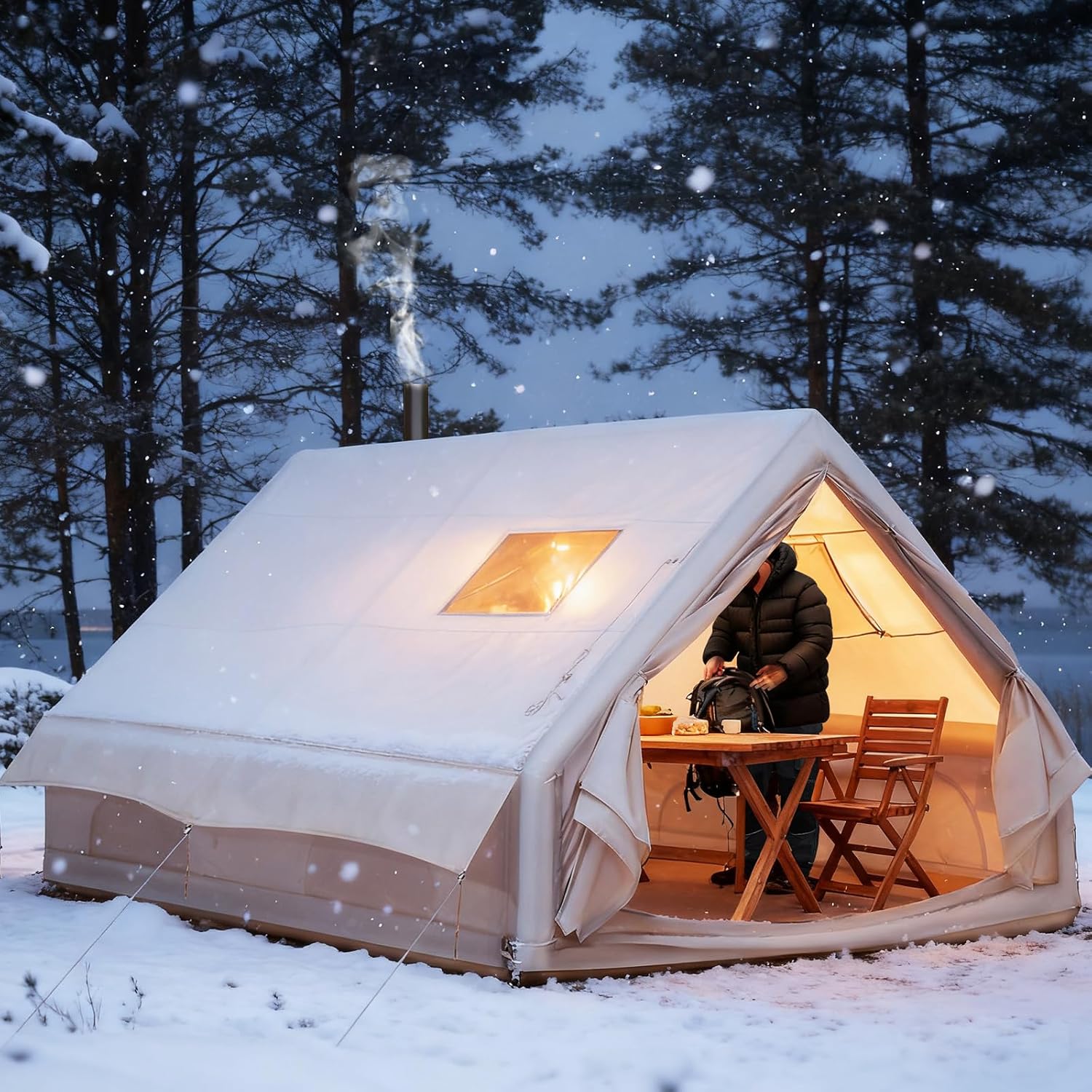 Outdoor Camping Furniture - 6-8 Person Inflatable Camping Tent Waterproof