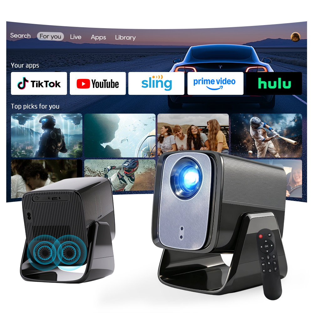 Outdoor Camping Tv - LYNCast Smart Projector with WIFI6 and