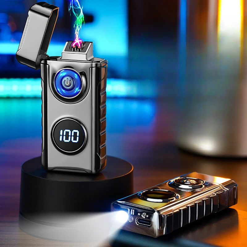 Outdoor Windproof Lighter - New Outdoor Lighting Dual Arc Digital