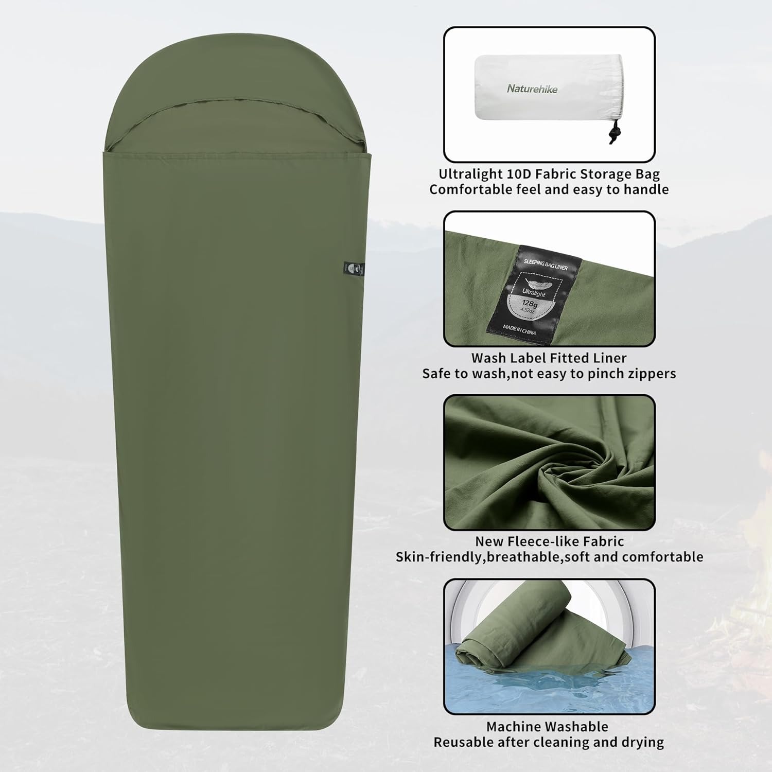 Naturehike Sleeping Bag Liner  - đánh giá và giá Ultralight Sleeping Bag