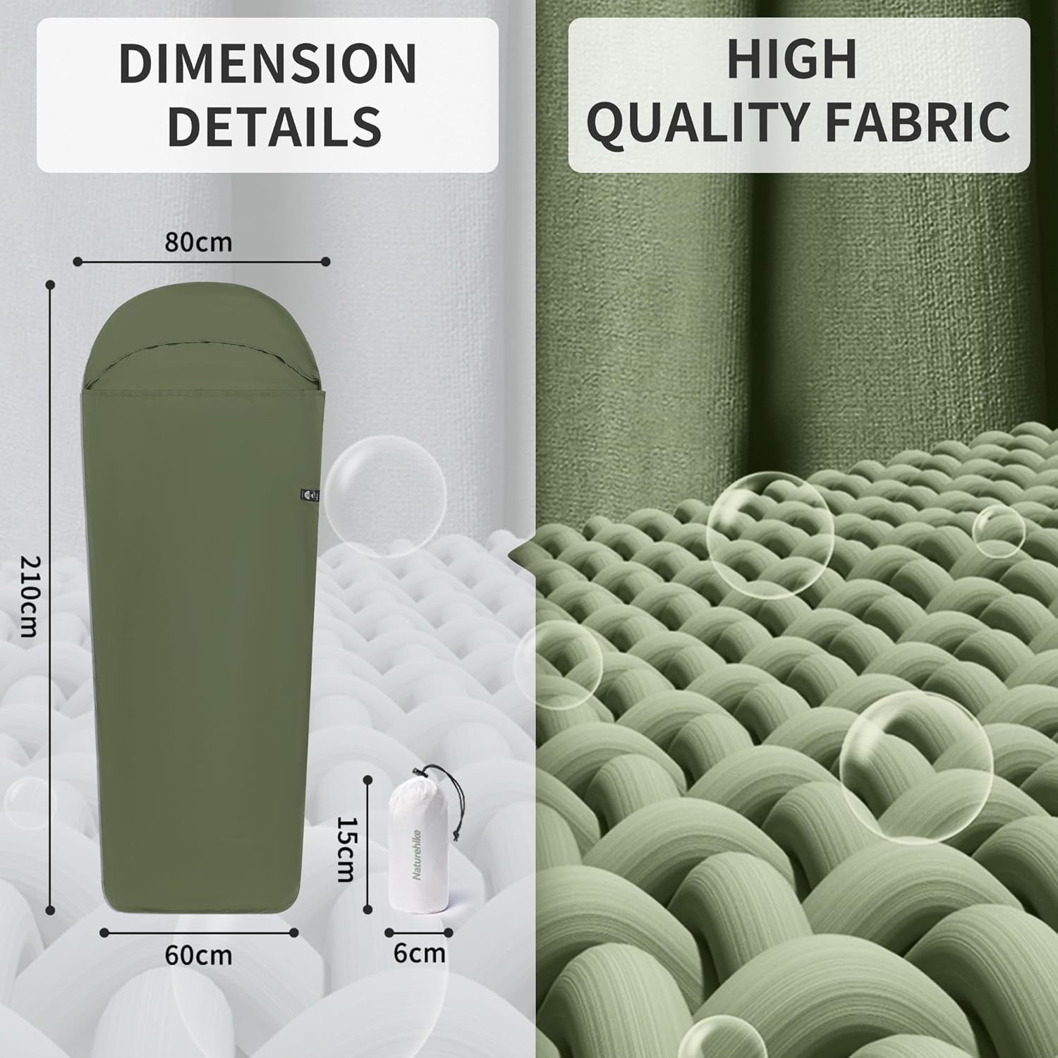 Naturehike Sleeping Bag Liner  - đánh giá và giá Ultralight Sleeping Bag