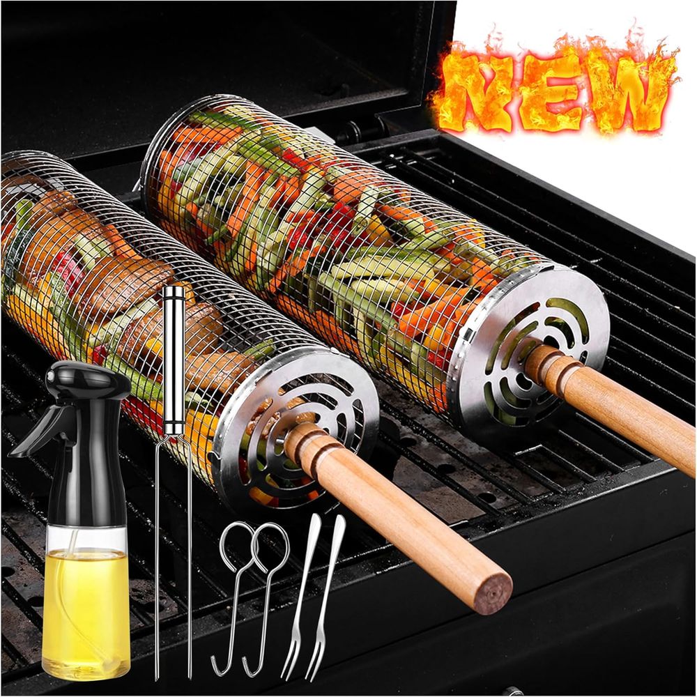 Large Round Stainless Steel Gr - đánh giá và giá Cooking Outdoor Camping