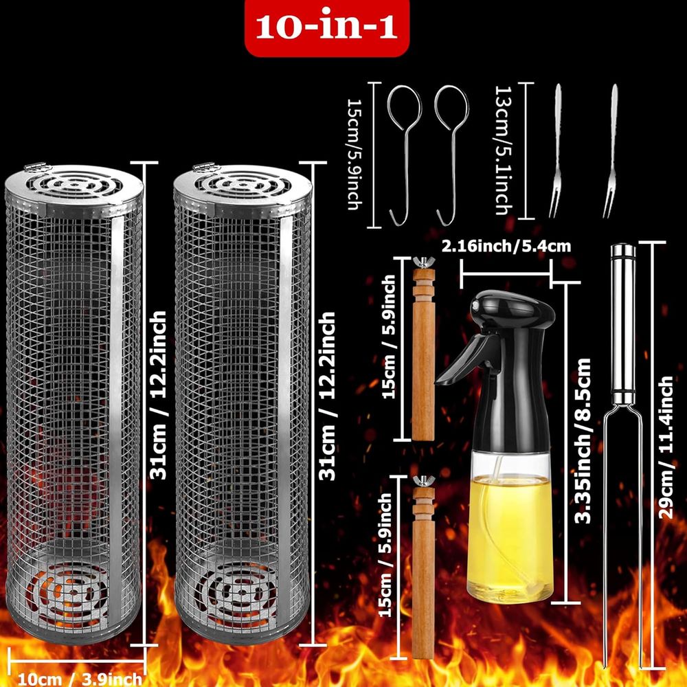 Large Round Stainless Steel Gr - đánh giá và giá Cooking Outdoor Camping