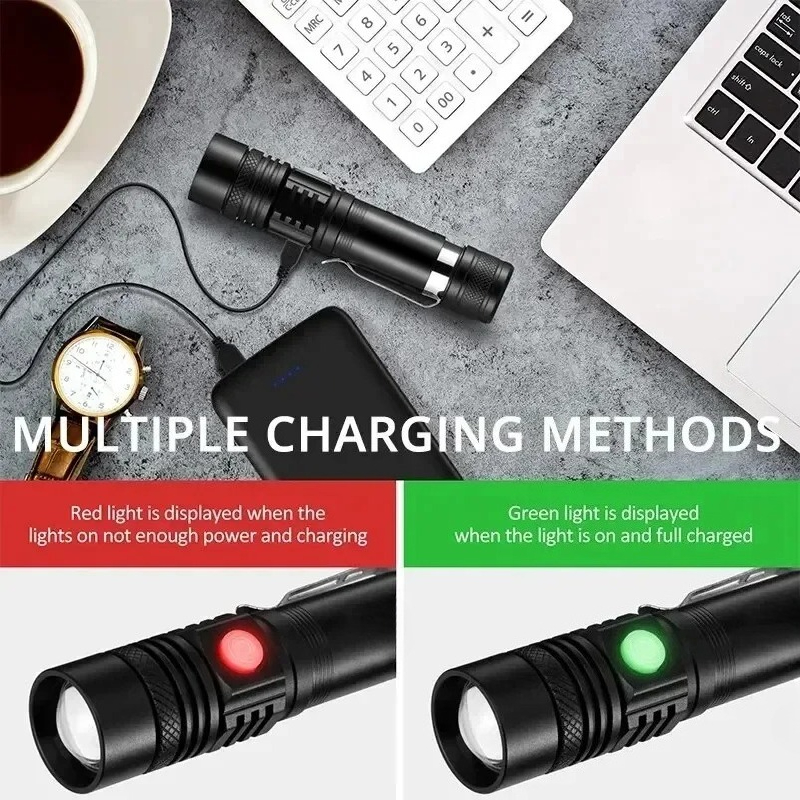 T6 LED Rechargeable Flashlight - đánh giá và giá Outdoor Camping Glamping