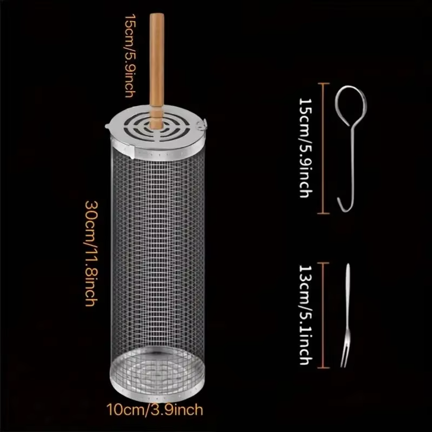 Round Barbecue Grill Basket Se - đánh giá và giá Outdoor Camping Set