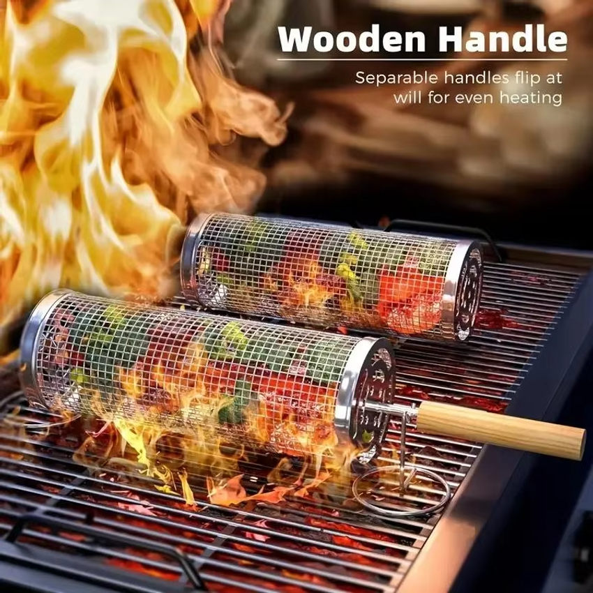 Round Barbecue Grill Basket Se - đánh giá và giá Outdoor Camping Set