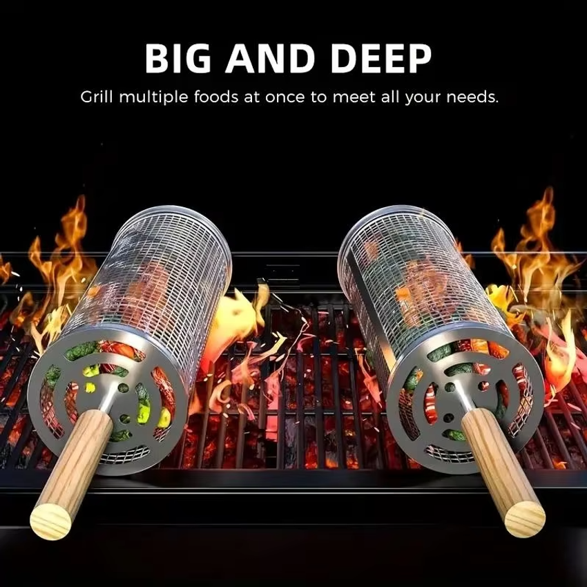 Round Barbecue Grill Basket Se - đánh giá và giá Outdoor Camping Set