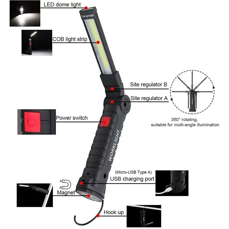 Portable LED Flashlight with M - đánh giá và giá Outdoor Camping Glamping