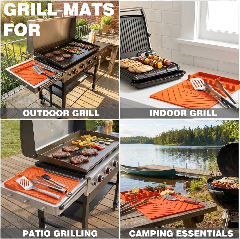 Silicone Grill Mats for Blacks - đánh giá và giá Cooking Outdoor Camping