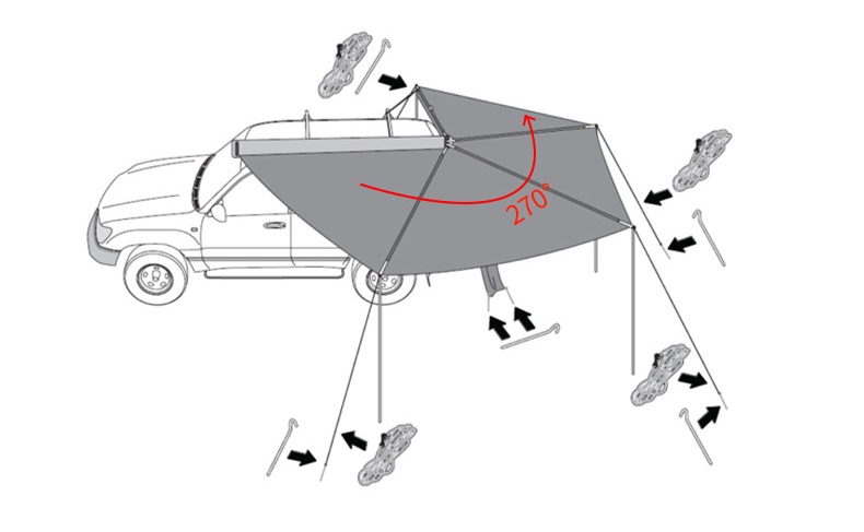 Off-road Car Side Roof Top Ten - đánh giá và giá Outdoor Camping Tent