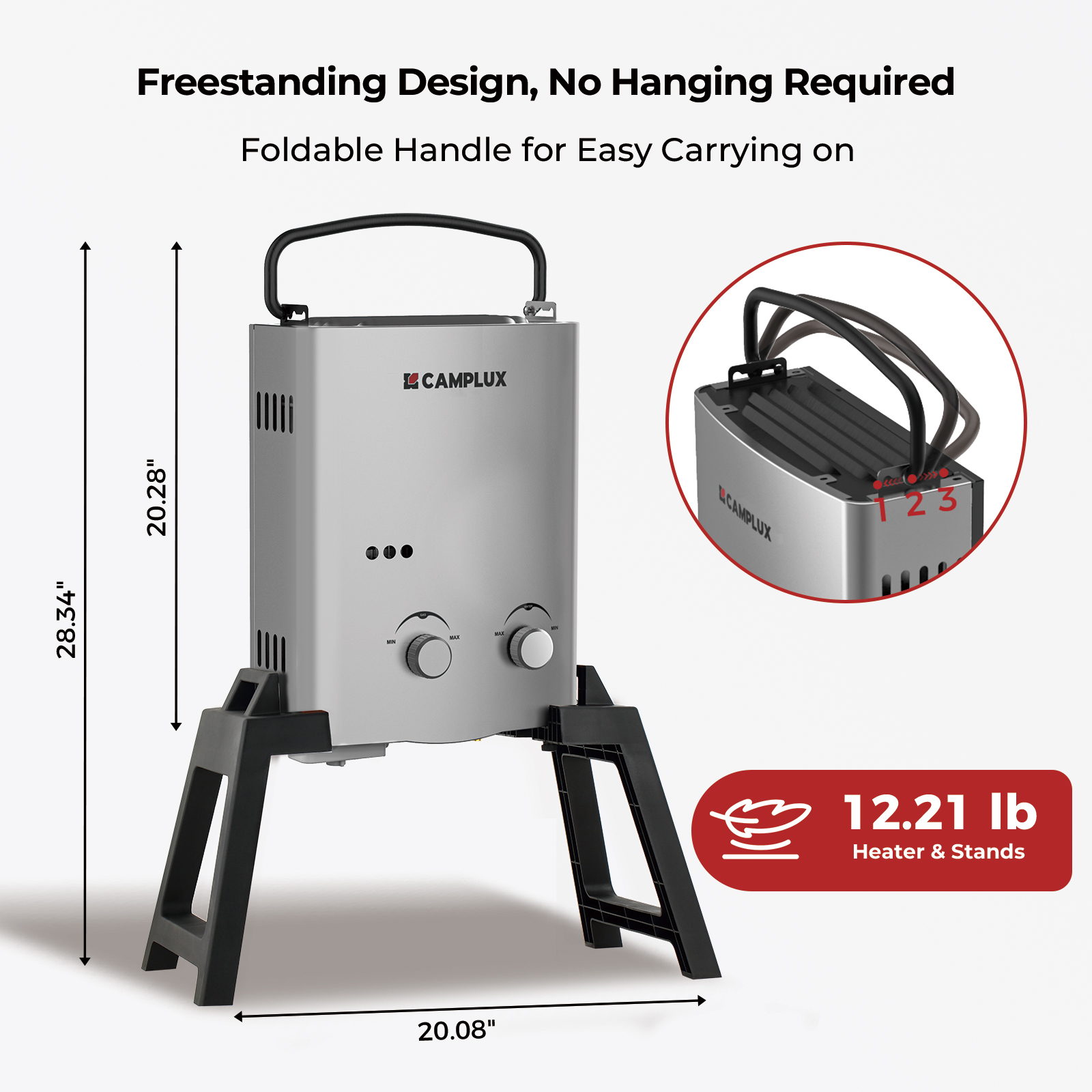 CAMPLUX 1.32GPM Propane Tankle - đánh giá và giá Outdoor Camping Hot Water Heater