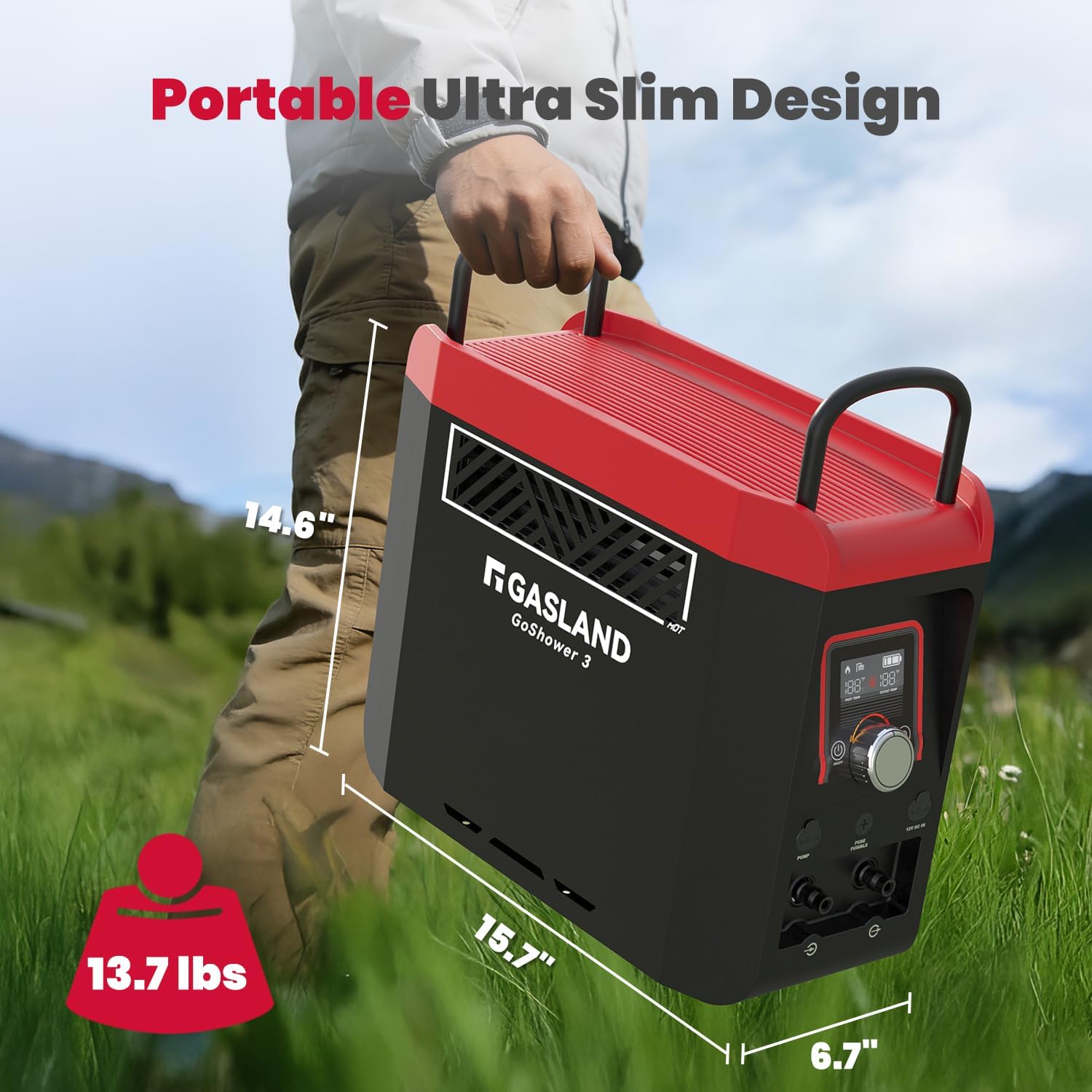 Goshower G3 Pro 1lb Propane Po - đánh giá và giá Outdoor Camping Hot Water Heater