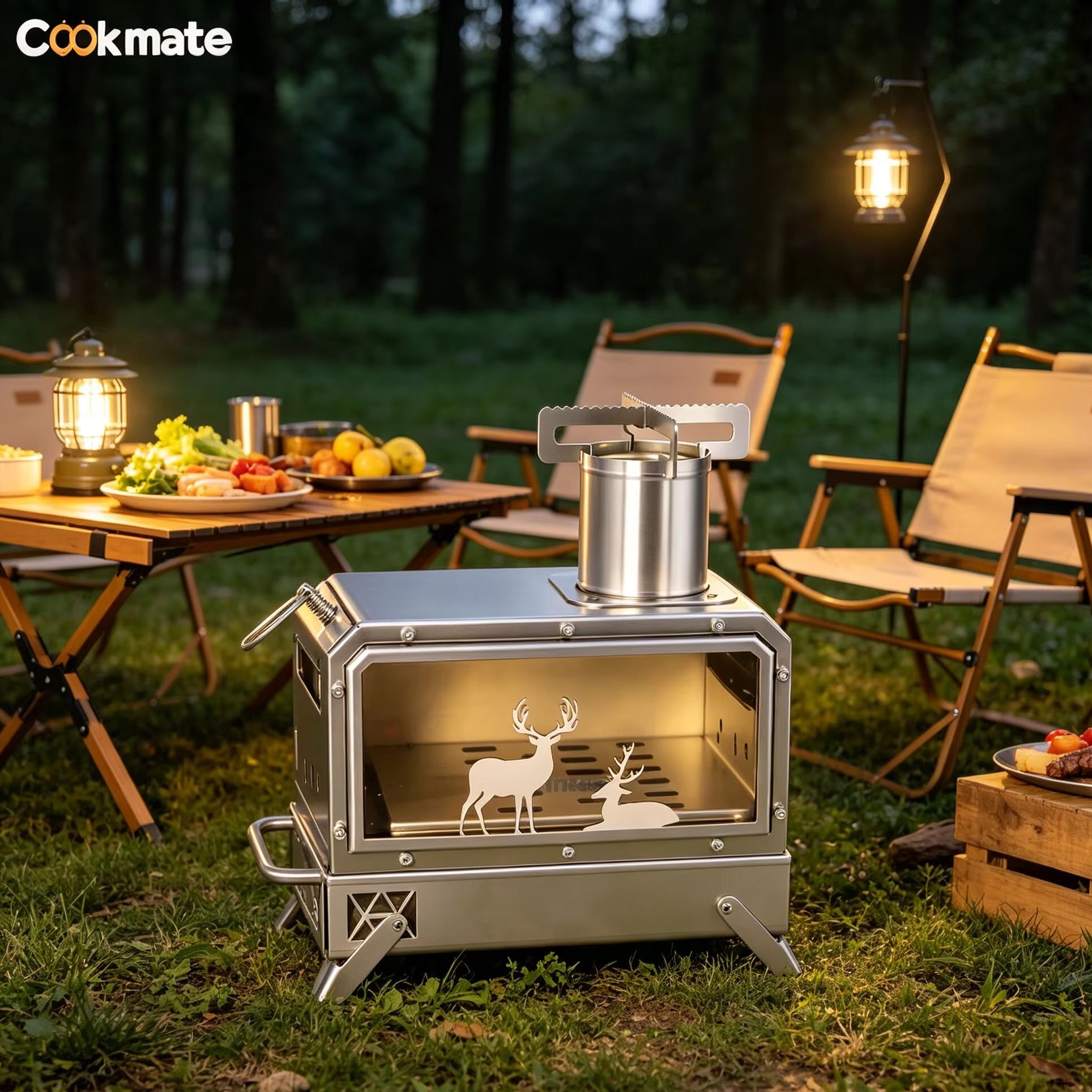 Stainless steel folding firewo - đánh giá và giá Cooking Outdoor Camping
