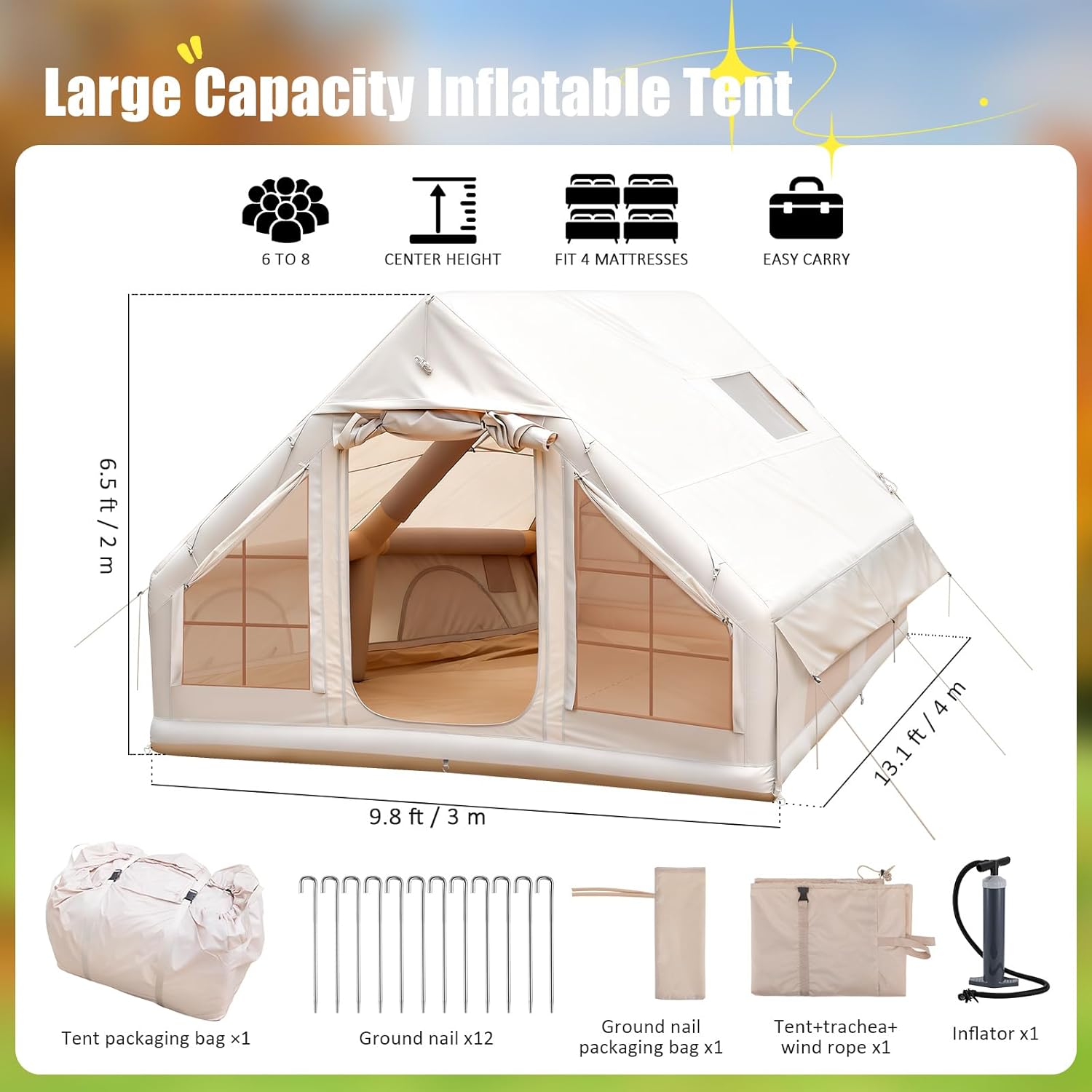 6-8 Person Inflatable Camping  - đánh giá và giá Outdoor Camping Furniture