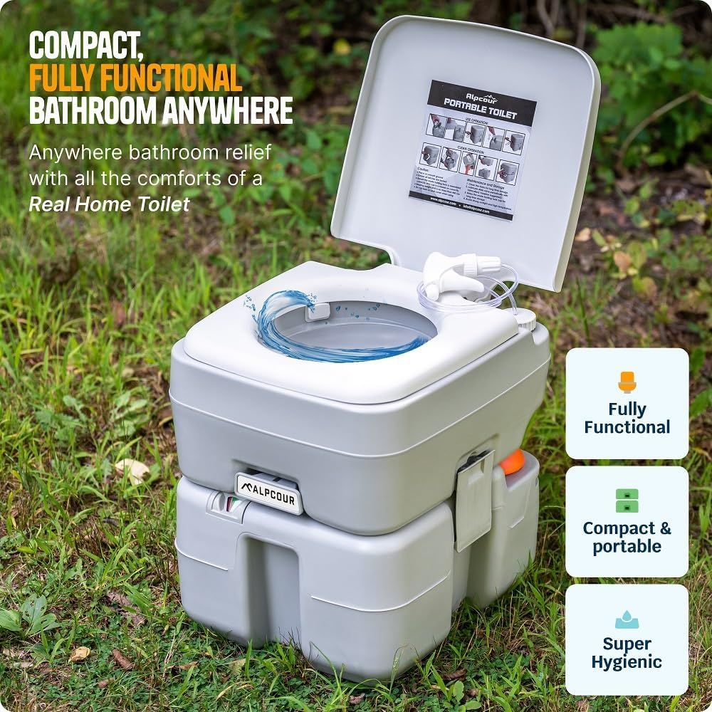 Portable Toilet – Compact Indo - đánh giá và giá Camping Outdoor Or Indoor