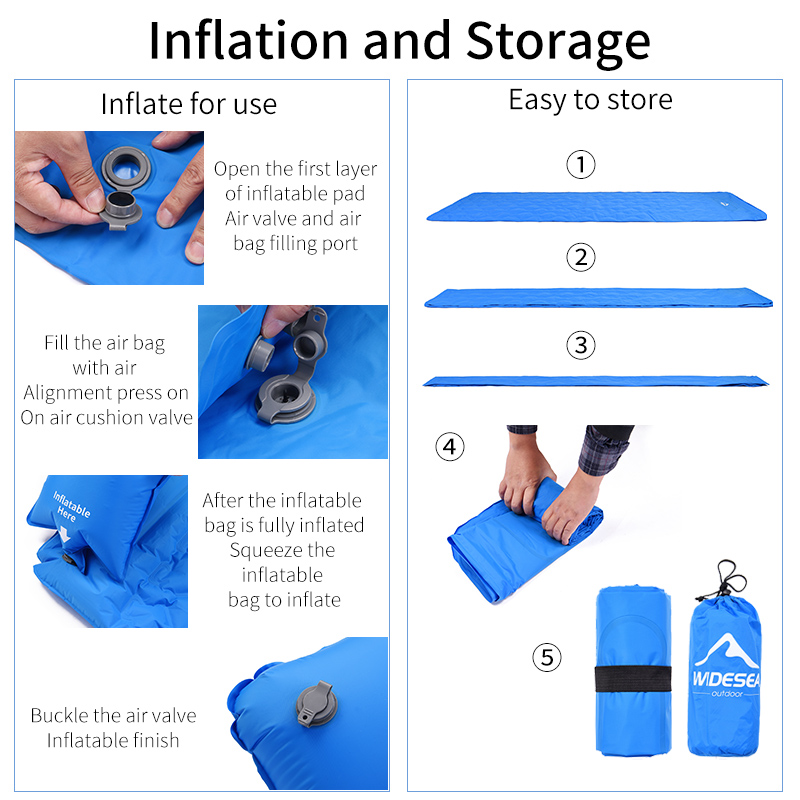 Widesea Camping Sleeping Pad I - đánh giá và giá Outdoor Inflatable Camping Tent With Air Pump