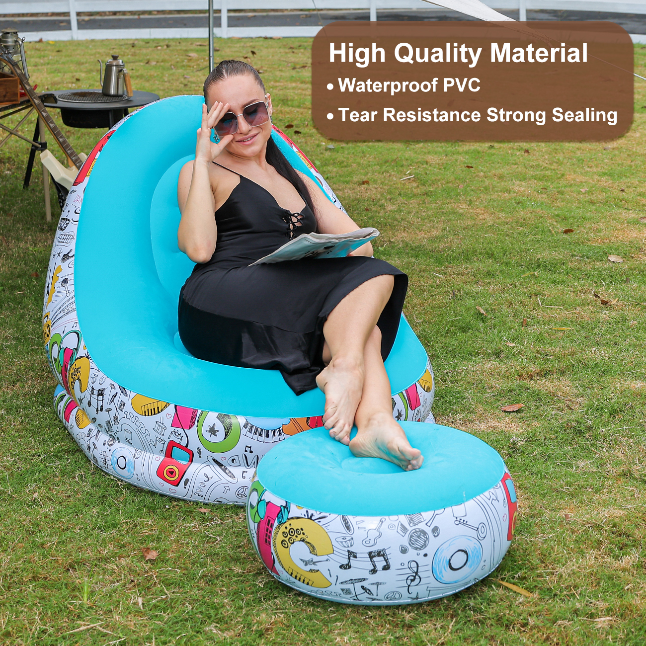 1PC Inflatable Lounger Chair w - đánh giá và giá Outdoor Camping Furniture