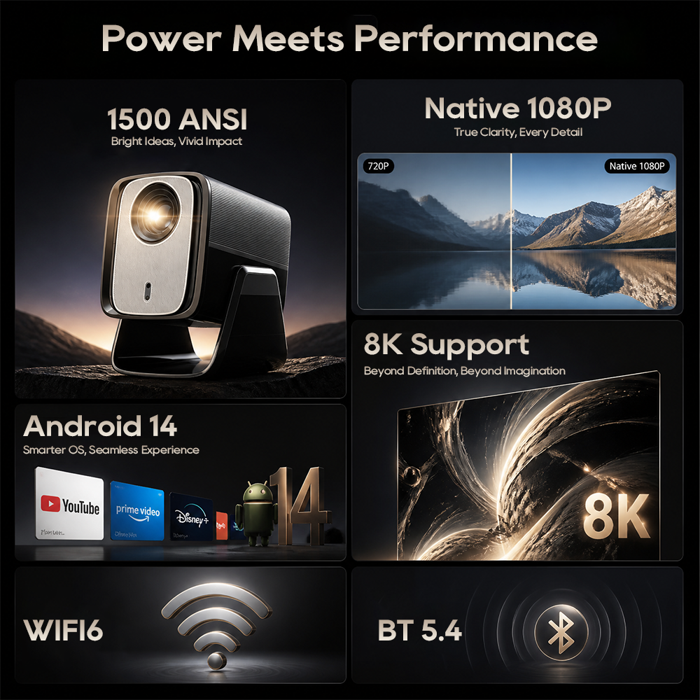 LYNCast Smart Projector with W - đánh giá và giá Outdoor Camping Tv