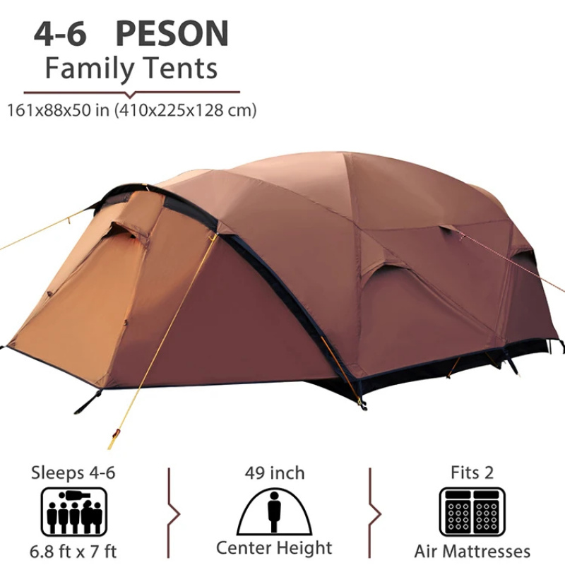 High Quality Luxury 4 Person 2 - đánh giá và giá Outdoor Camping Tent Waterproof