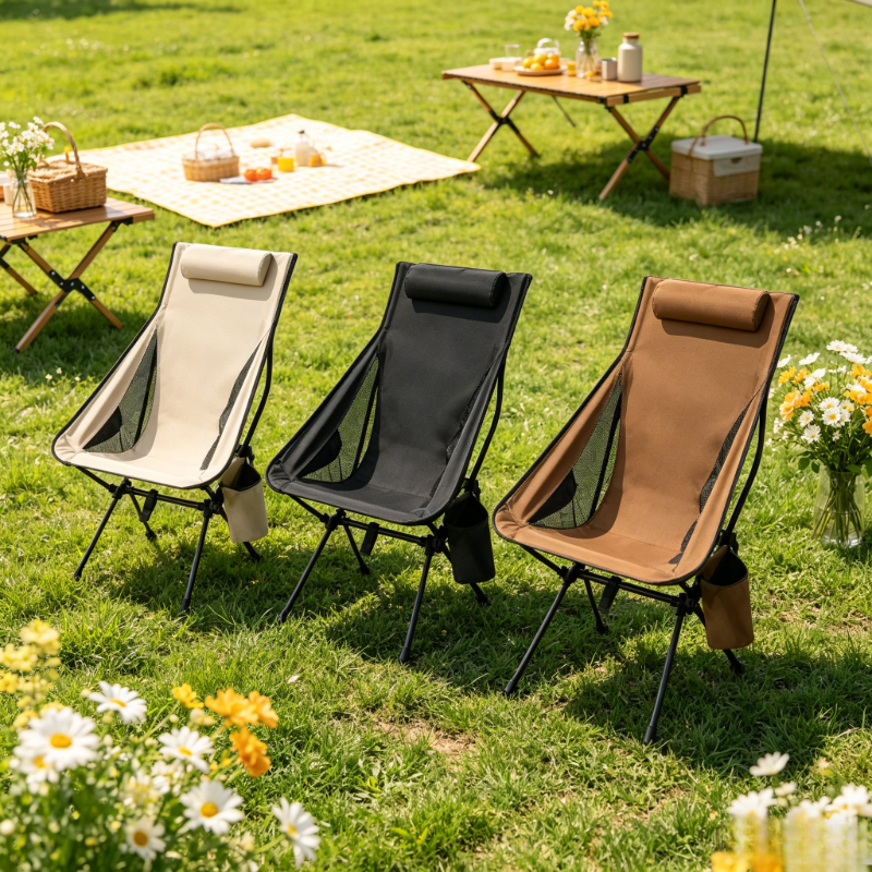 3 Colors Foldable High Back Ca - đánh giá và giá Outdoor Camping Recliner Chairs