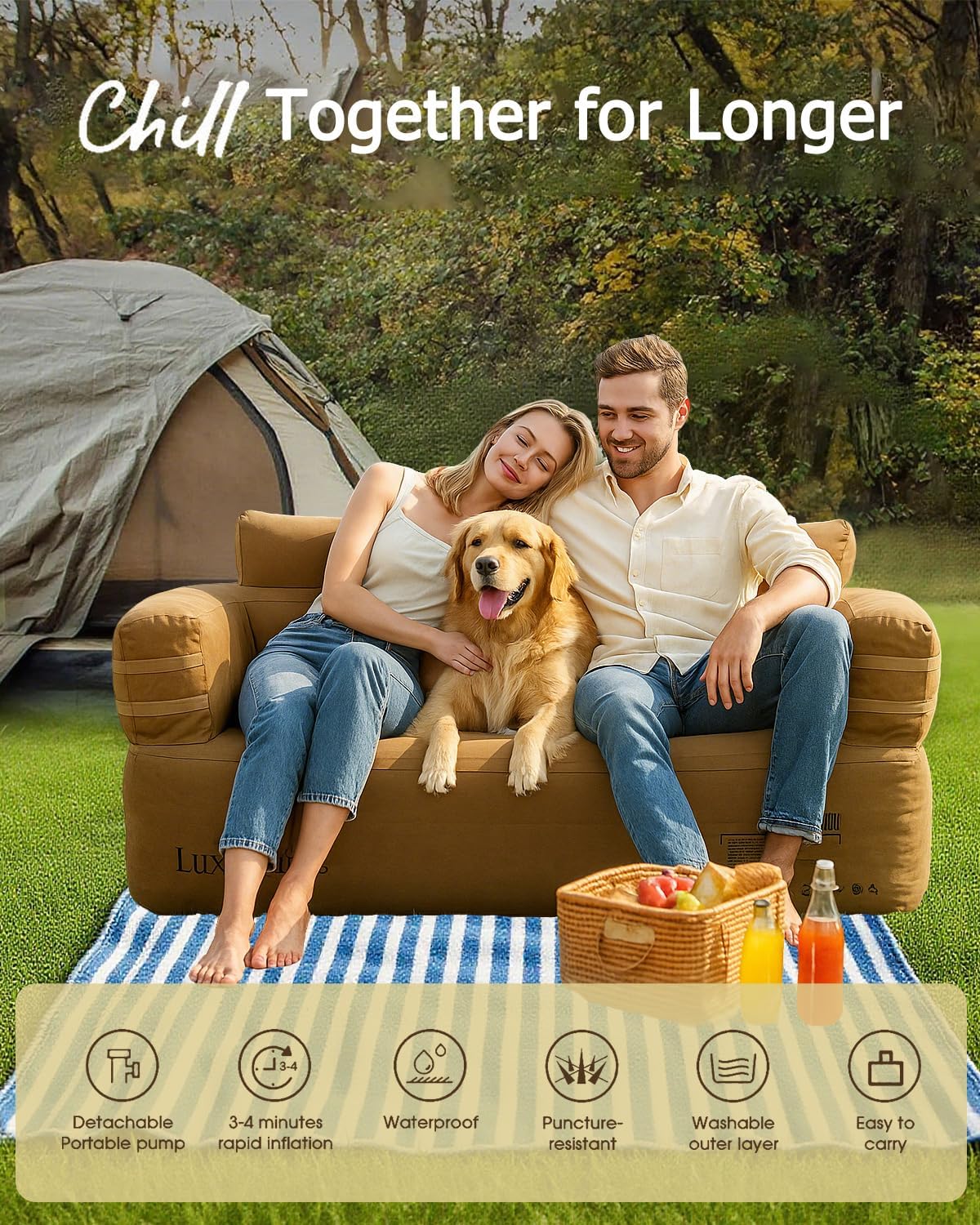Portable Inflatable Couch for  - đánh giá và giá Outdoor Camping Furniture