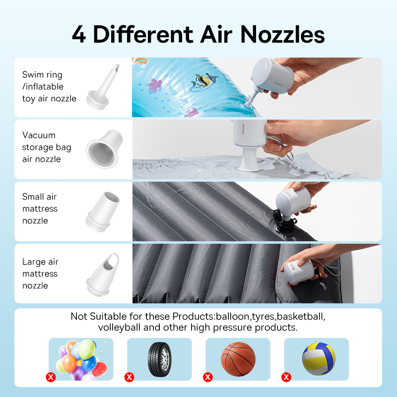 Baseus Portable Air Pump Elect - đánh giá và giá Outdoor Inflatable Camping Tent With Air Pump