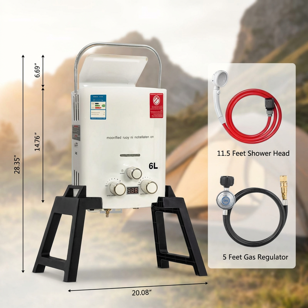 New Portable Gas Water Heater  - đánh giá và giá Outdoor Camping Hot Water Heater