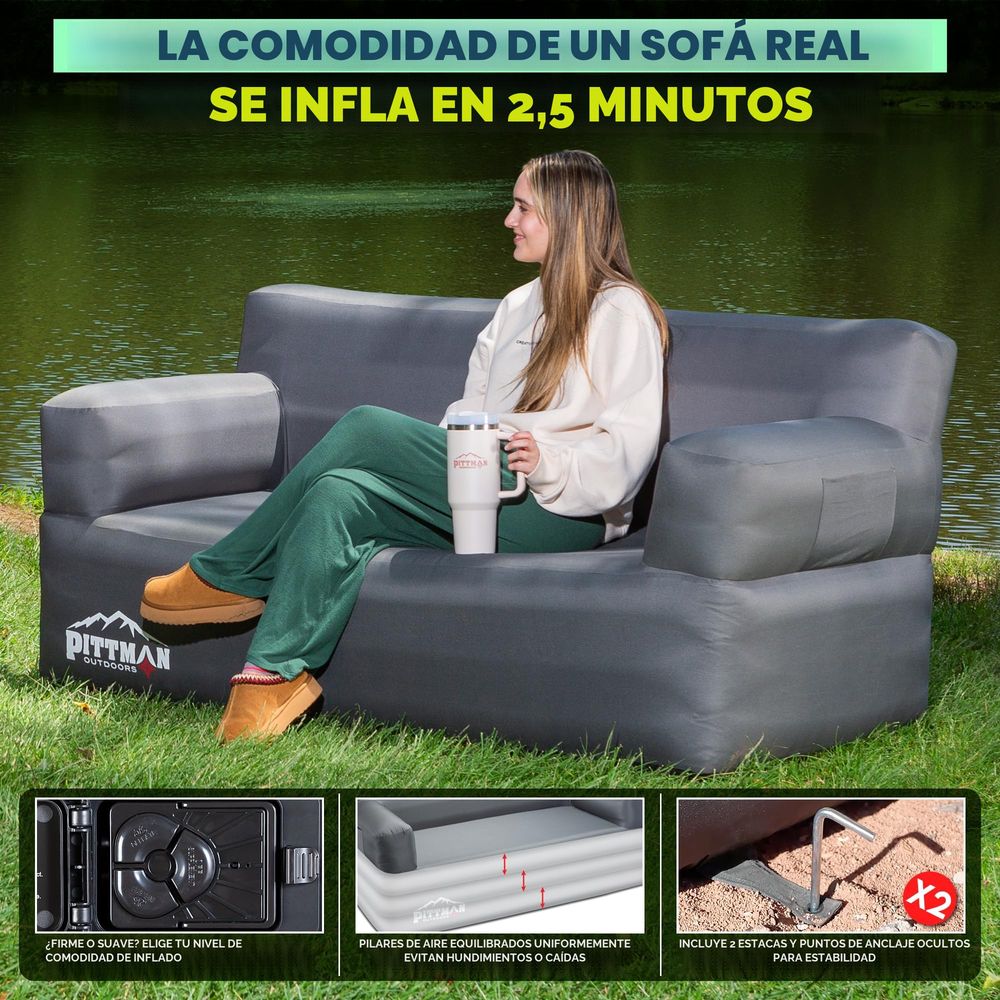 Inflatable sofa with integrate - đánh giá và giá Camping Outdoor Or Indoor