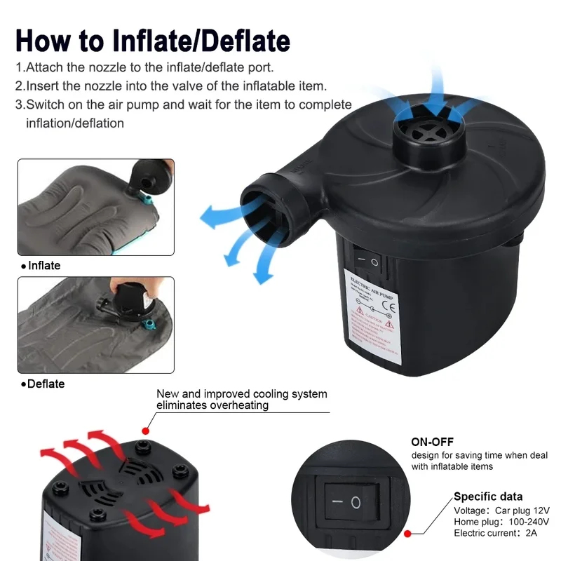 Mini Electric Inflatable Pump  - đánh giá và giá Outdoor Inflatable Camping Tent With Air Pump