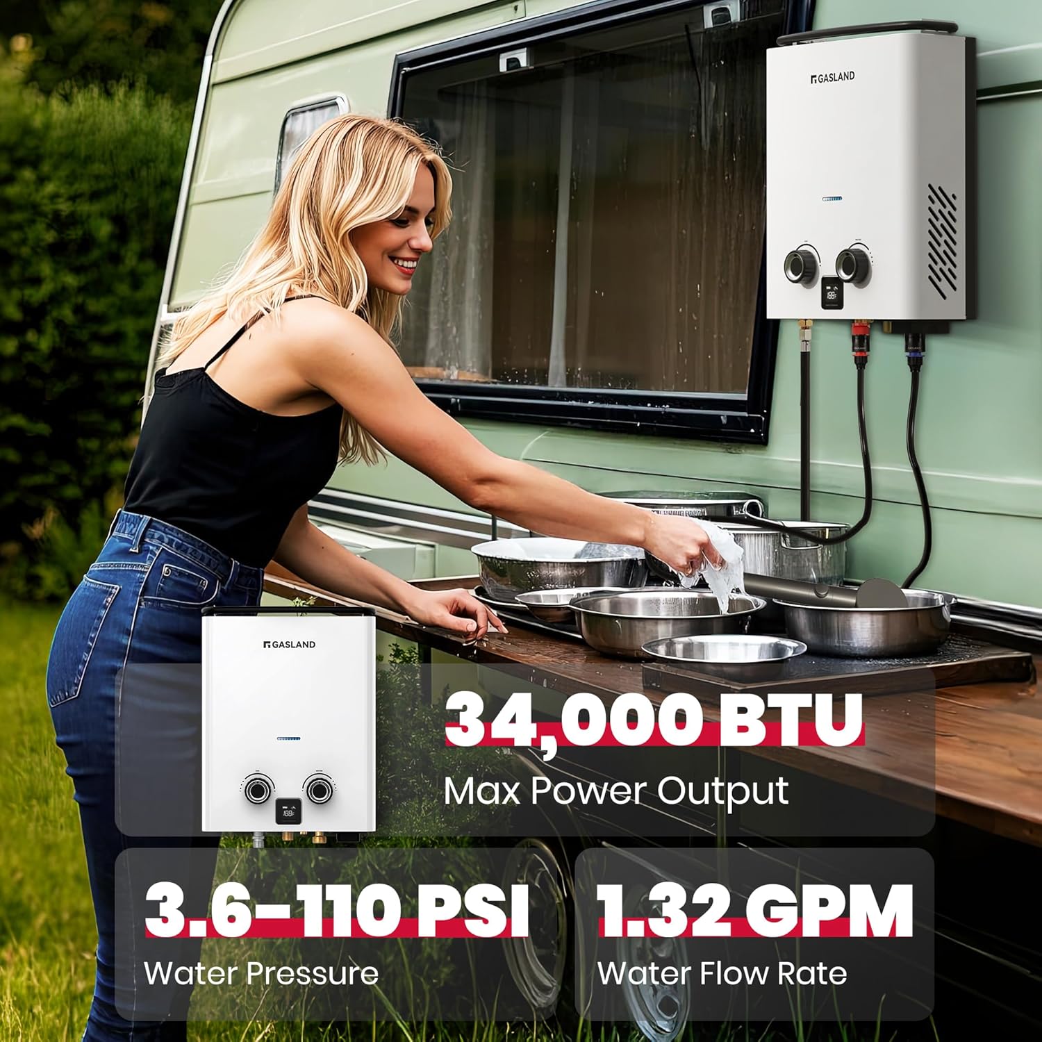 GASLAND Goshower G5 1.32GPM 34 - đánh giá và giá Outdoor Camping Hot Water Heater