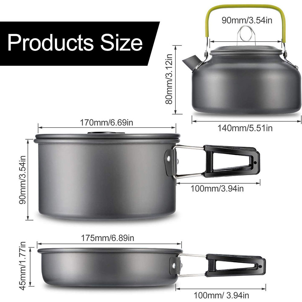 Outdoor camping cookware set m - đánh giá và giá Outdoor Camping World
