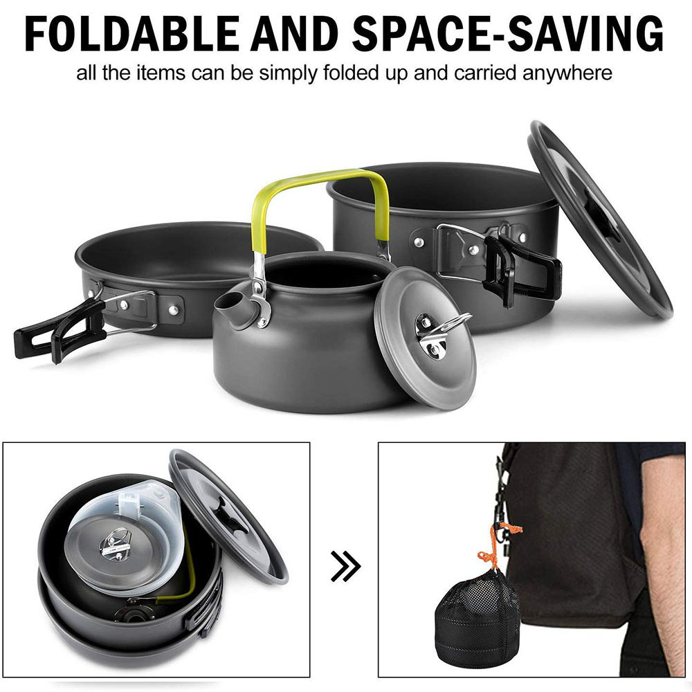 Outdoor camping cookware set m - đánh giá và giá Outdoor Camping World