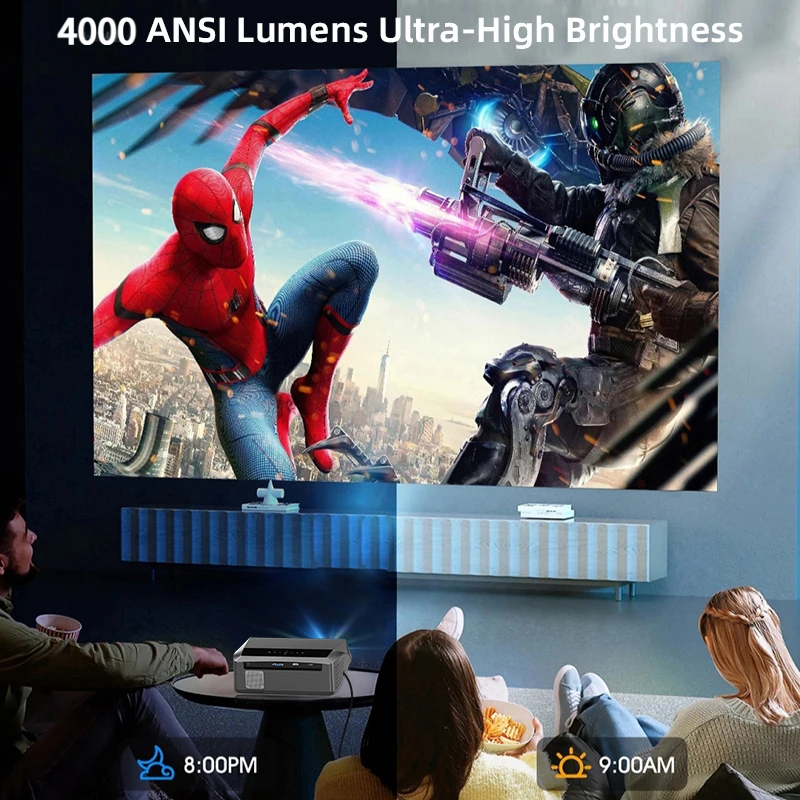 CAIWEI A10Q Projector 4K Full  - đánh giá và giá Outdoor Camping Tv